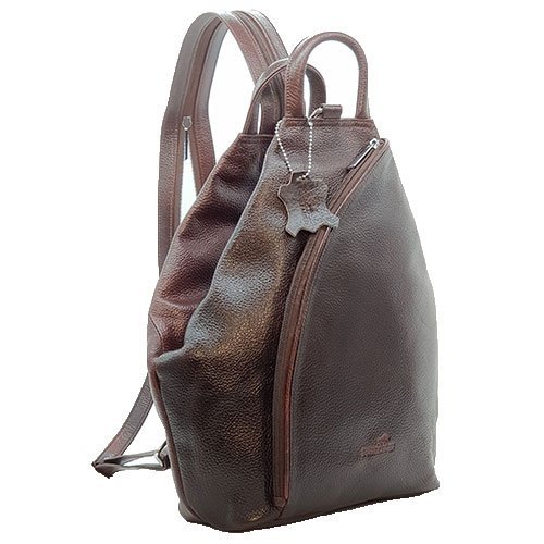 Maniera Women Brown Leather Backpack