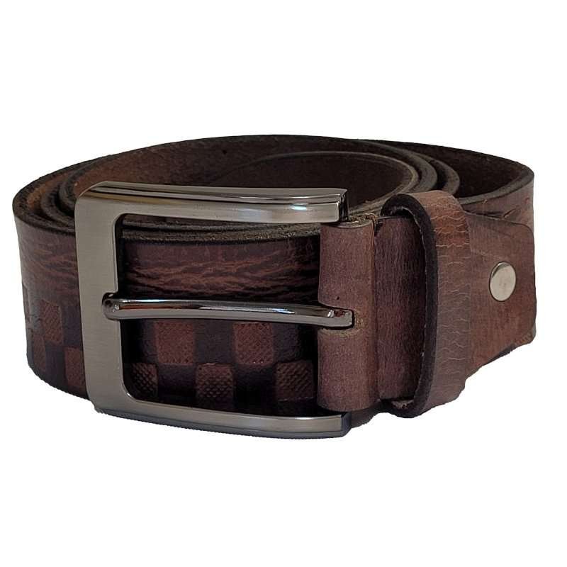mens Elegant leather belt in Brown