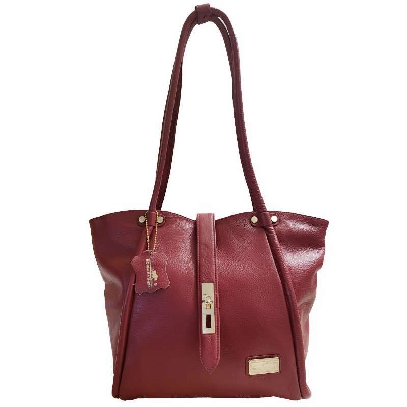 Magnifique Women's Tote Bag in Red - Bornleather