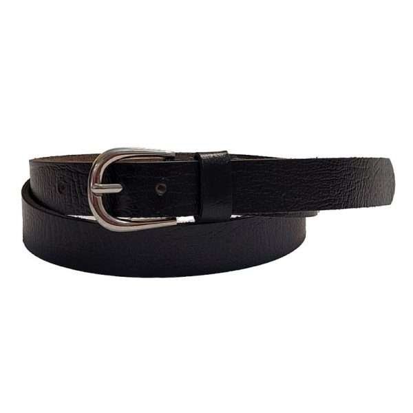 Montano Womens Leather Belt in Black