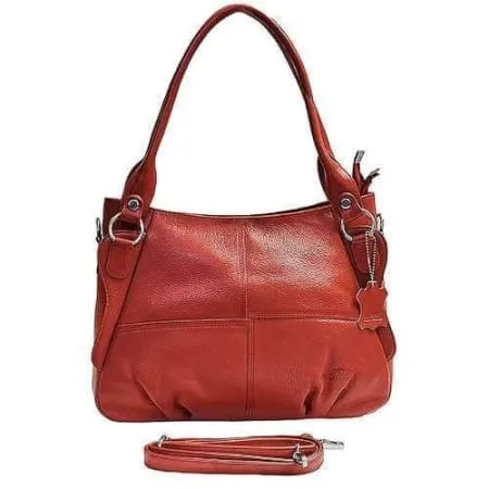 Exquisite Leather Hand Bag in Red
