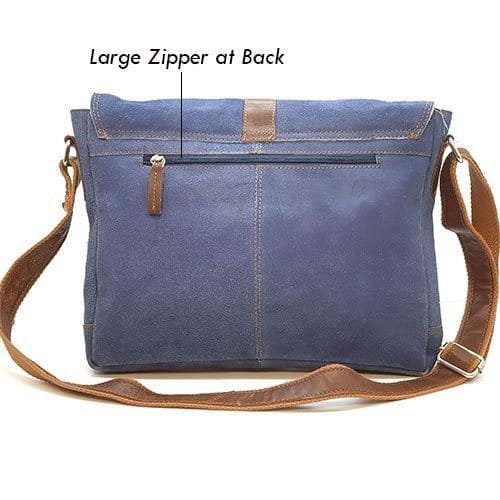 Blue Leather Shoulder/Messenger Bag