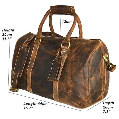 Genuine Real Leather Duffle Bag