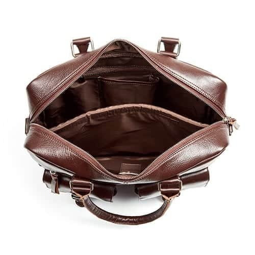 Large Leather Laptop Bag/Chocolate