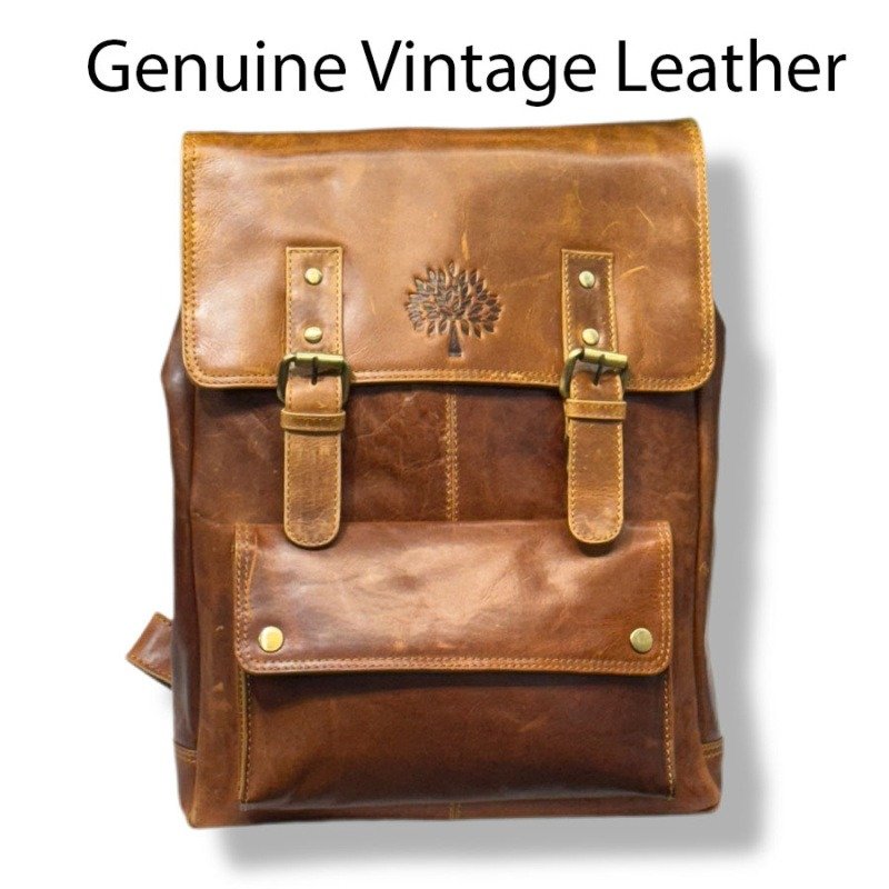 Genuine Vintage Leather Backpack