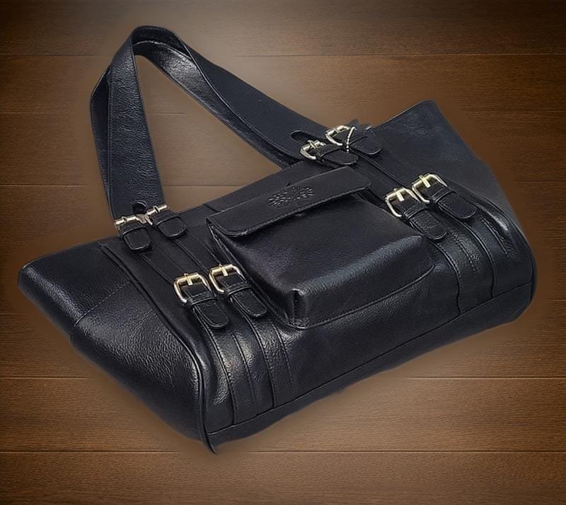 Chelsea Leather Tote/Hand bag black