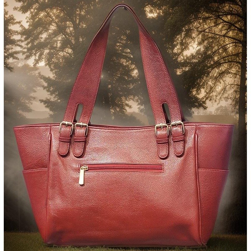 Chelsea Leather Tote/Hand Bag Red