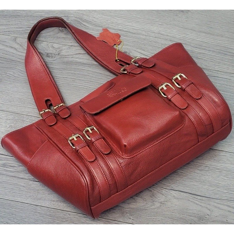 Chelsea Leather Tote/Hand Bag Red