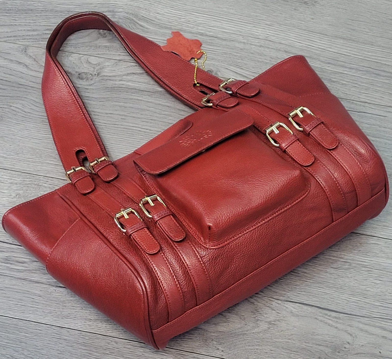 Chelsea Leather Tote/Hand Bag Red