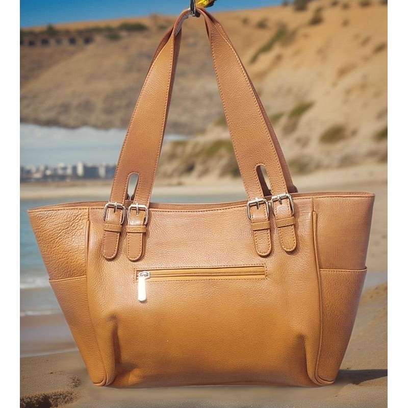 Chelsea Leather Tote/Hand Bag Tan