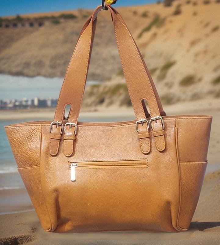 Chelsea Leather Tote/Hand Bag Tan