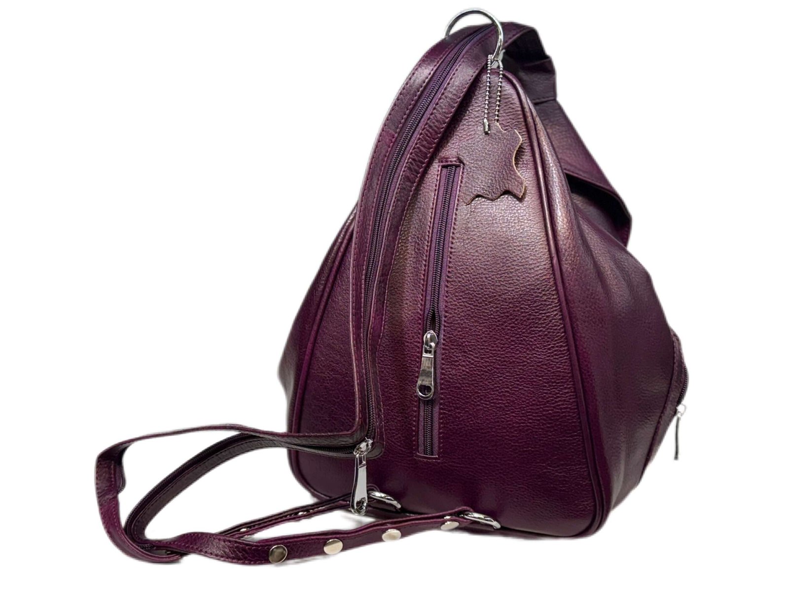 Darlia Leather Backpack Purple