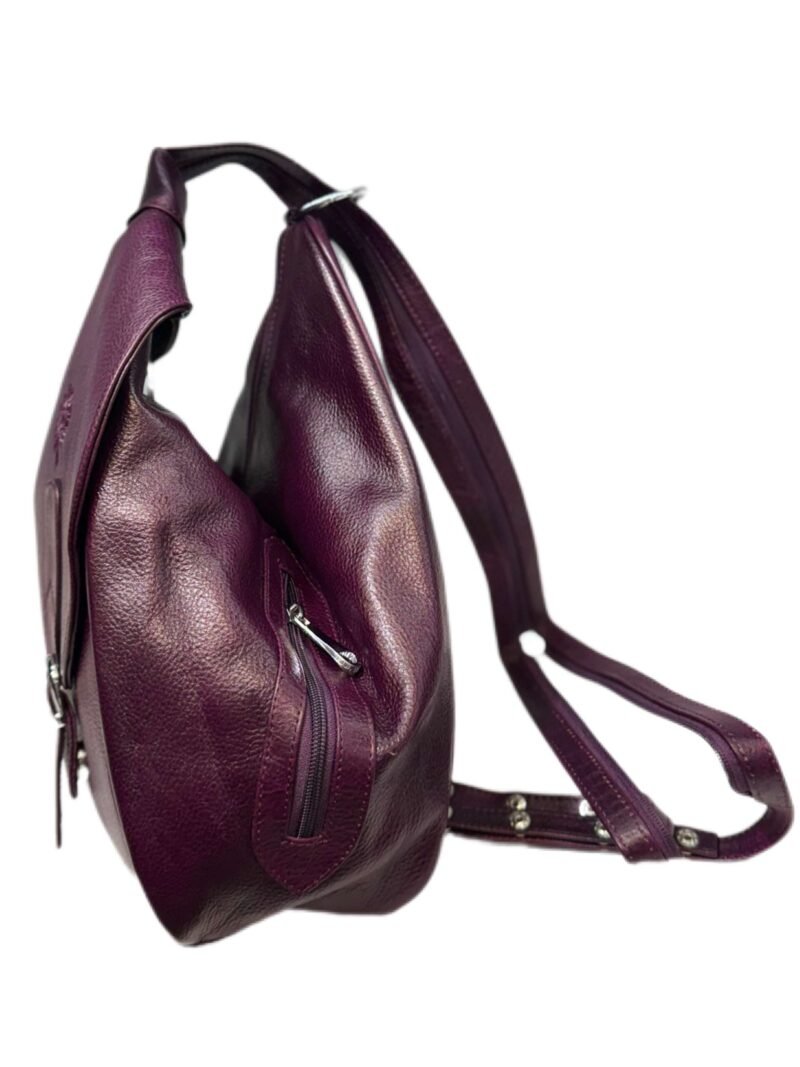 Darlia Leather Backpack Purple