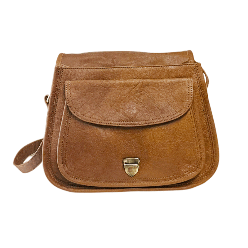 Vintage Brown Leather Cross body Bag