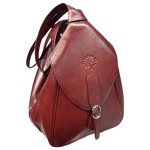 Darlia Leather Backpack Red