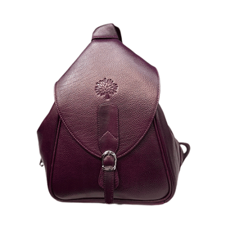 Darlia Leather Backpack Purple