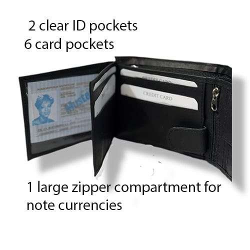 RFID Protected Leather Wallet Black